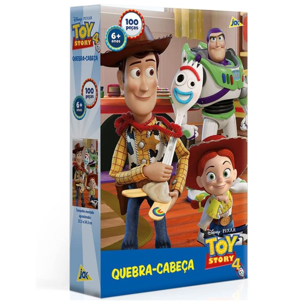 Quebra Cabeça Infantil Toy Story 4 / 100 Peças - Toyster Quebra Cabeça Infantil Toy Story 4 / 100 Peças - Toyster